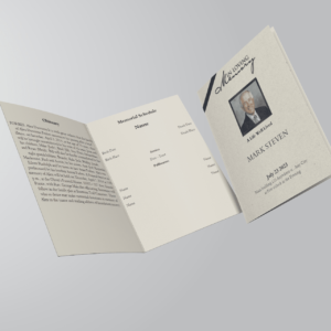 Elegant Beige Half Page Funeral Program Template Archives - Funeral ...